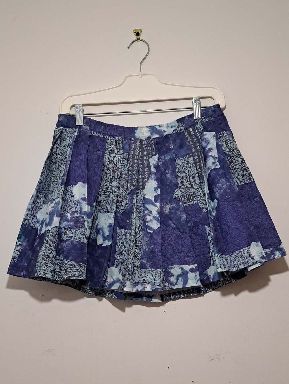 Y2k adidas Blue Patchwork Skater Skirt